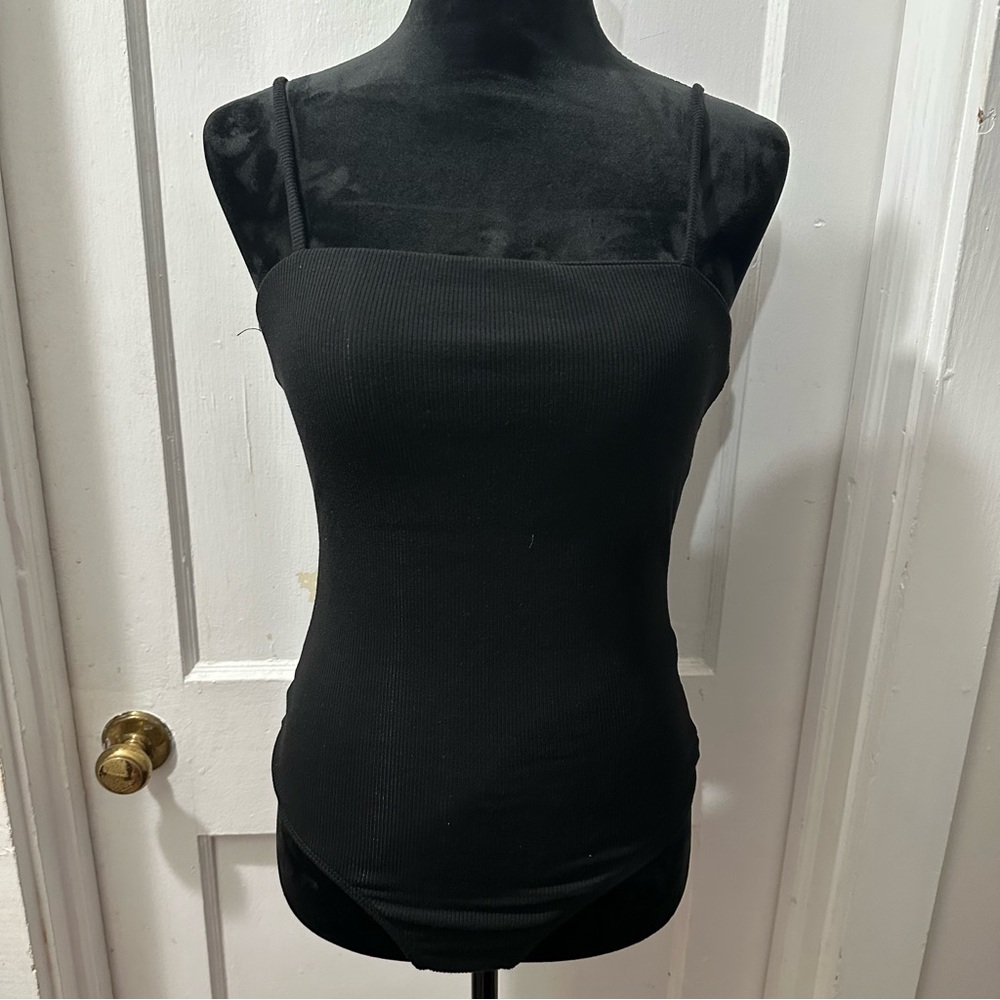 Active Basic Black Fitted Camisole Top‎